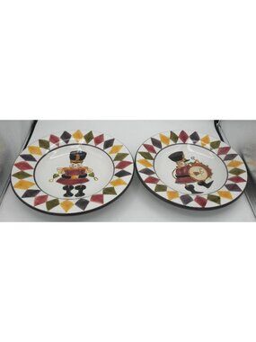 Holiday Carnival by Tabletops Unlimited Dinner Plates Set of 2 Pattern TAUHOC